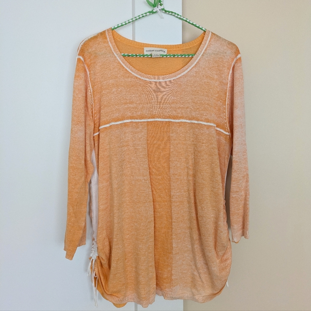 Cotton Country Fine Knit Sweater - Size L